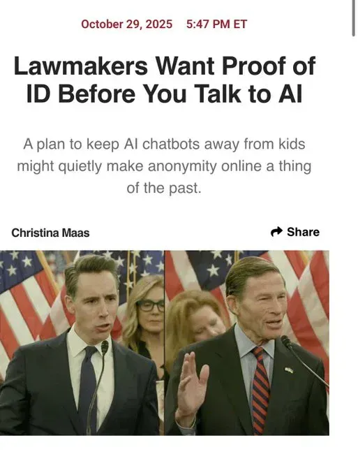 Lawmakers Want Proof of ID Before You Talk to AI: The GUARD Act's Impact on Online Privacy and Anonymity